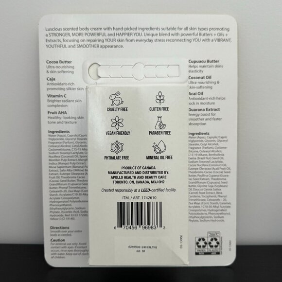 Nutrius Brazilian Body Butter Cream Duo 2-pack - Coco Bliss and Berry Bliss - Picture 2 of 16